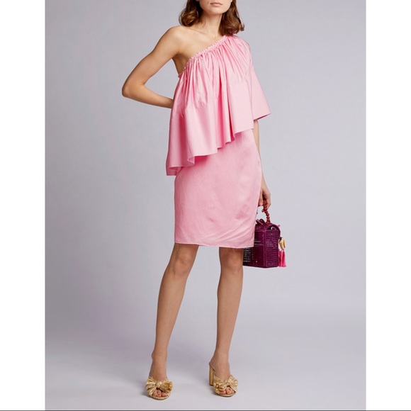 Solace London Pink Layci Ruffle Dress sz 8 EUC - Picture 8 of 11